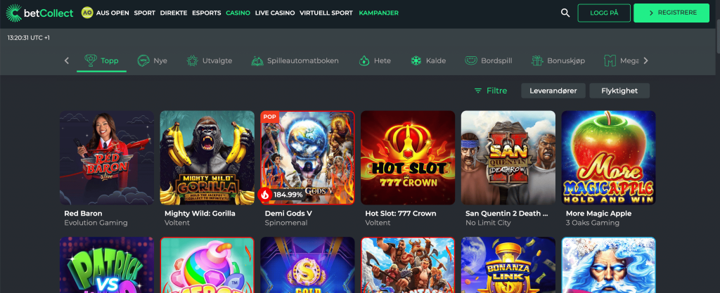 BetCollect 8 Betcollect kasinospilleautomat