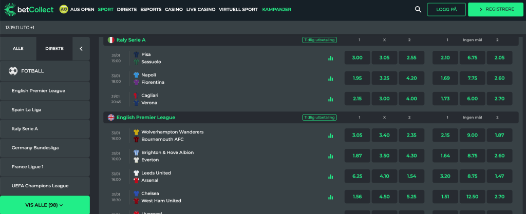 BetCollect 7 Betcollect spill