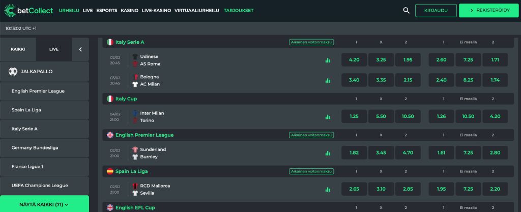 BetCollect 7 Betcollect vedonlyönti