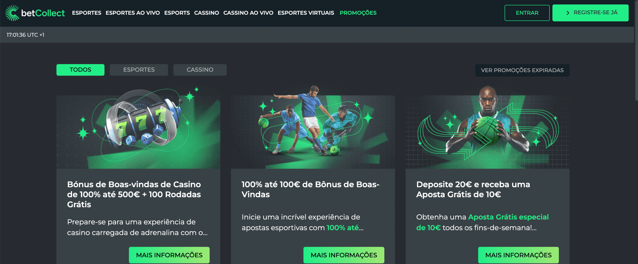 BetCollect 6 Bónus de boas vindas da Betcollect