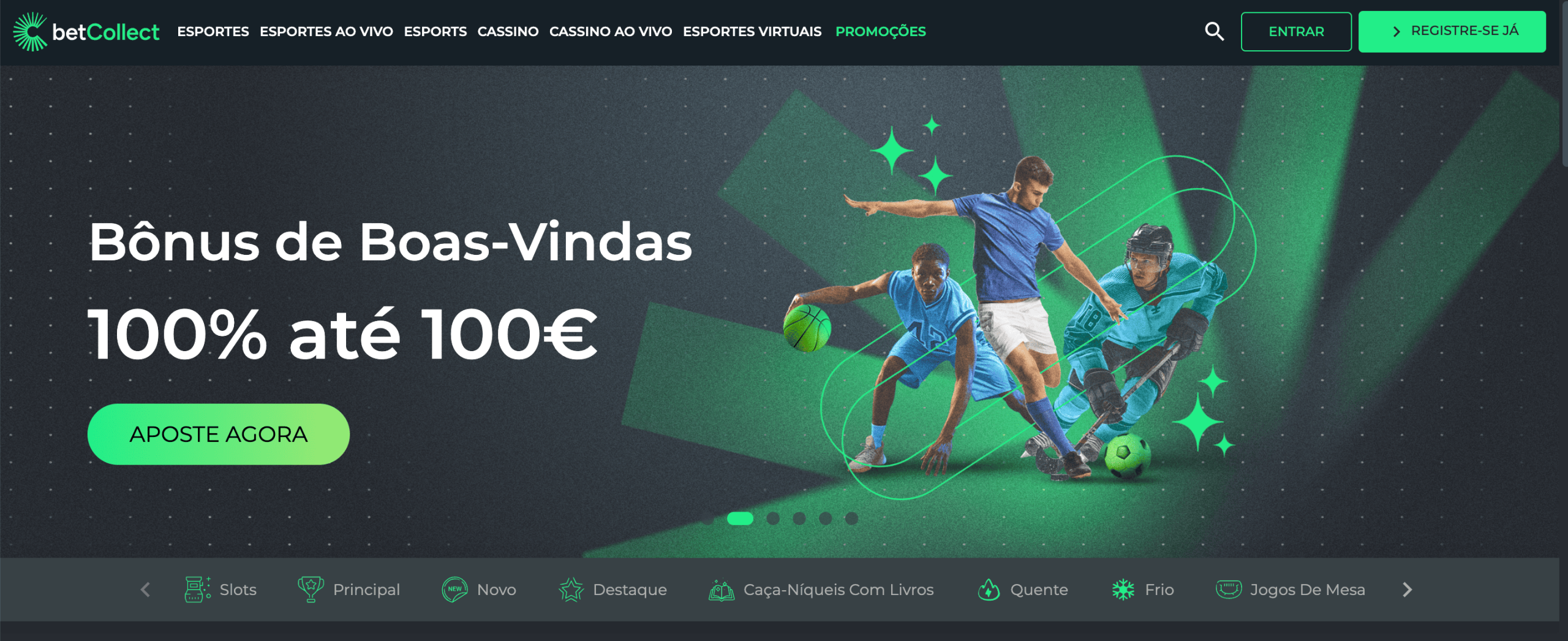 BetCollect 5 Página inicial da Betcollect